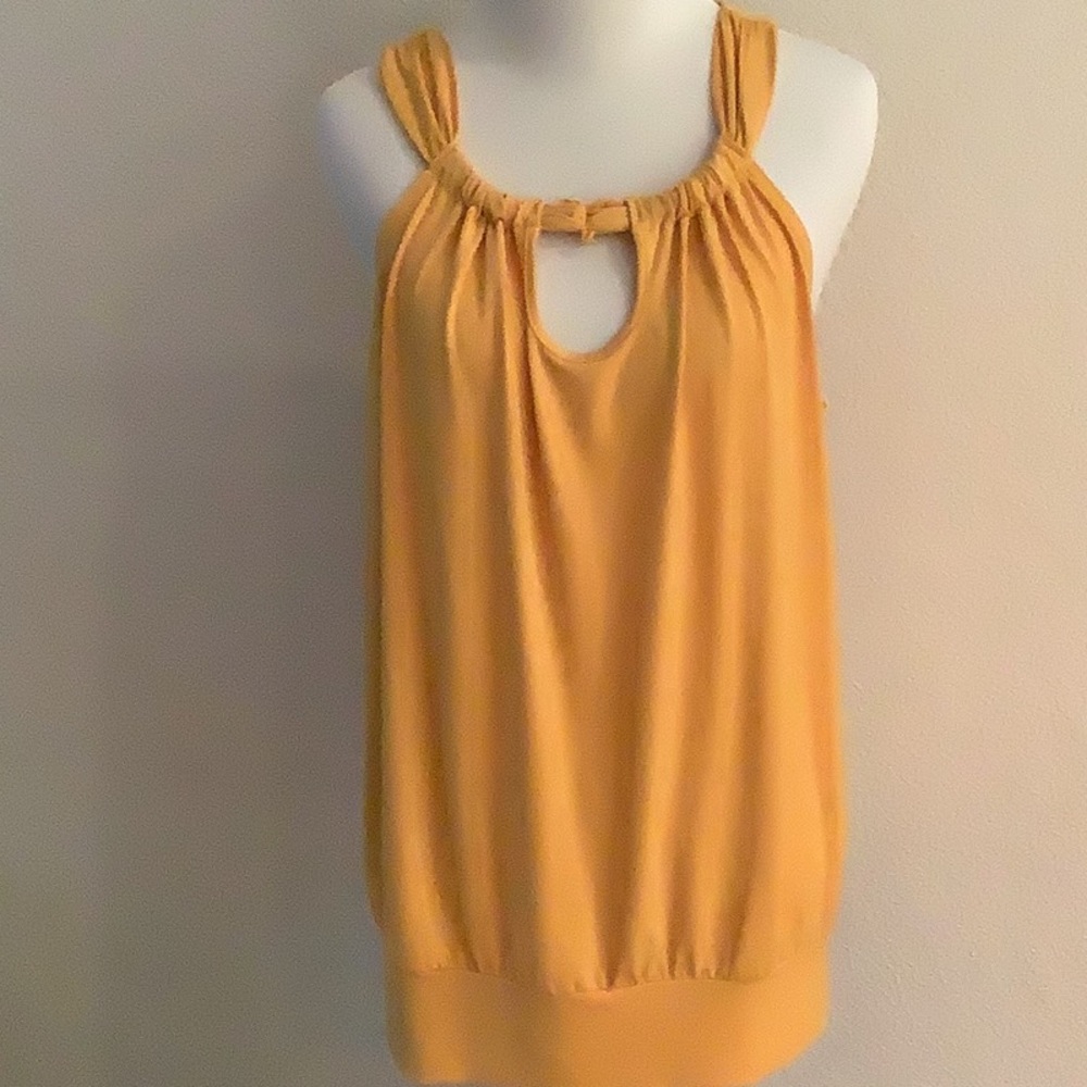 AGB - TOP - BLOUSE - SIZE XL - Golden Yellow- SLEEVELESS